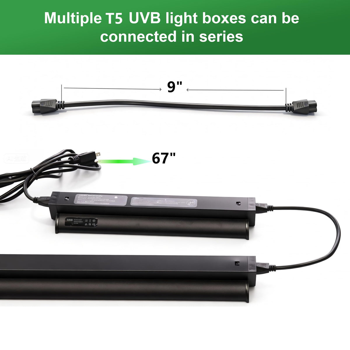8W T5 UVB UVA Reptile Light Fixture and Bulb Kit J994129