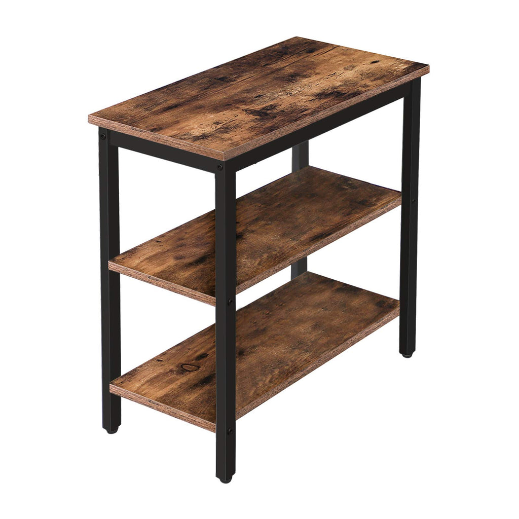 Rustic Brown and Black 3-Tier End Table F96233