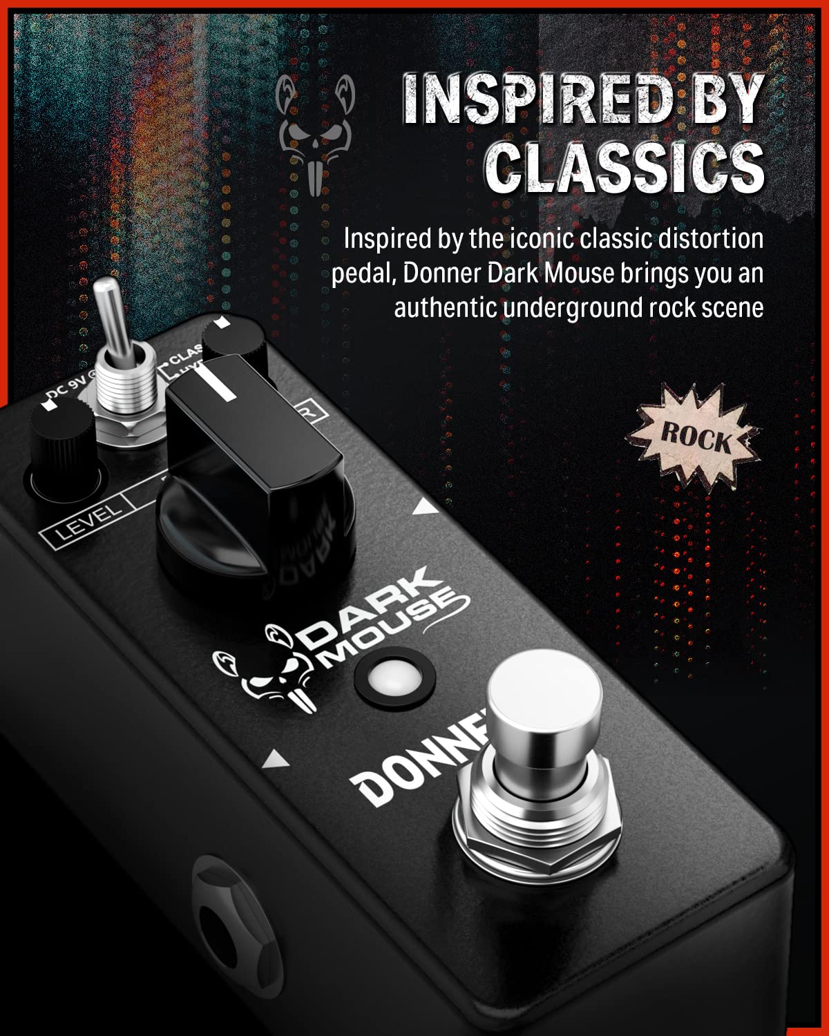 Dark Mouse Distortion Pedal for Electric Guitar M62588