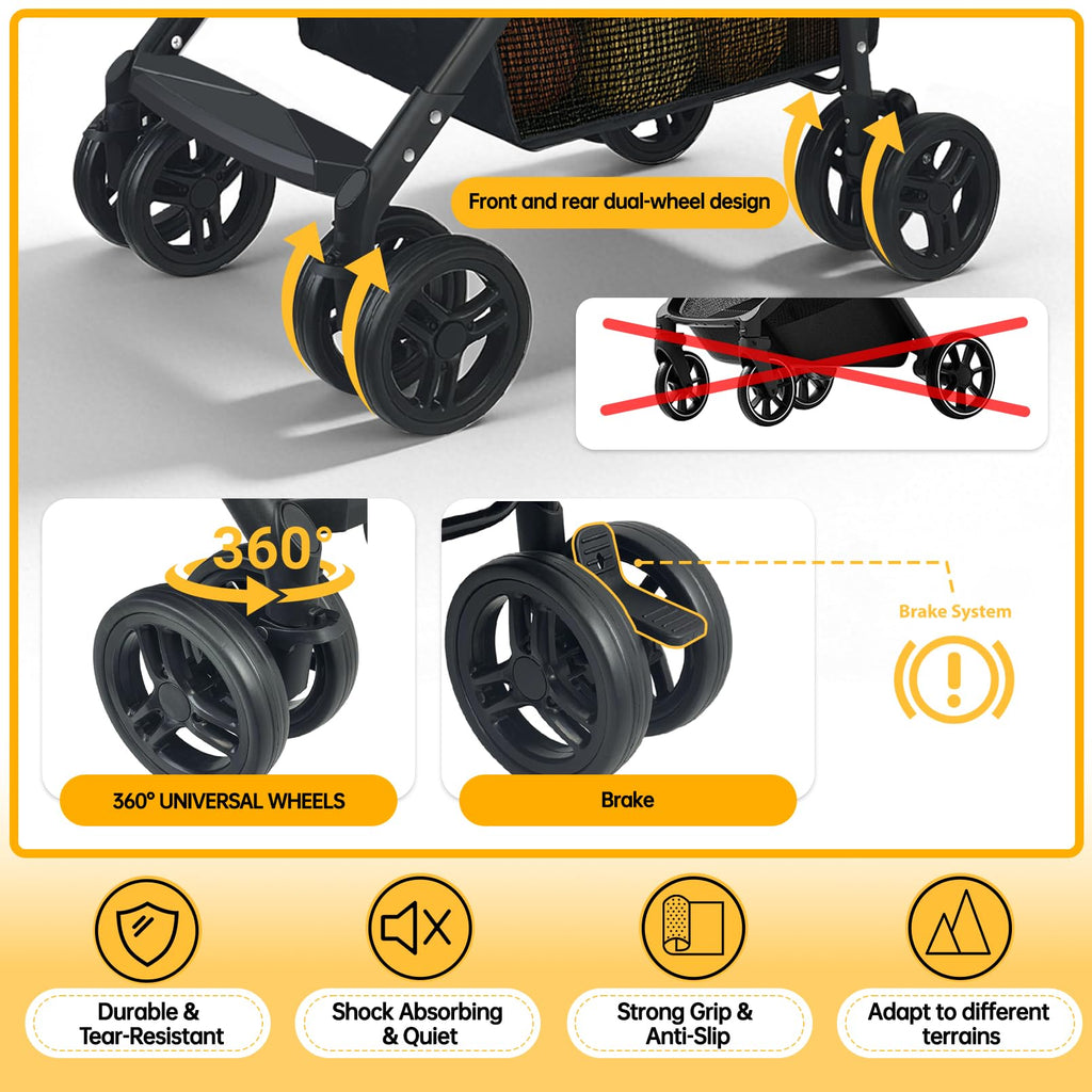 2-in-1 Folding Shopping Cart & Pet Stroller J886