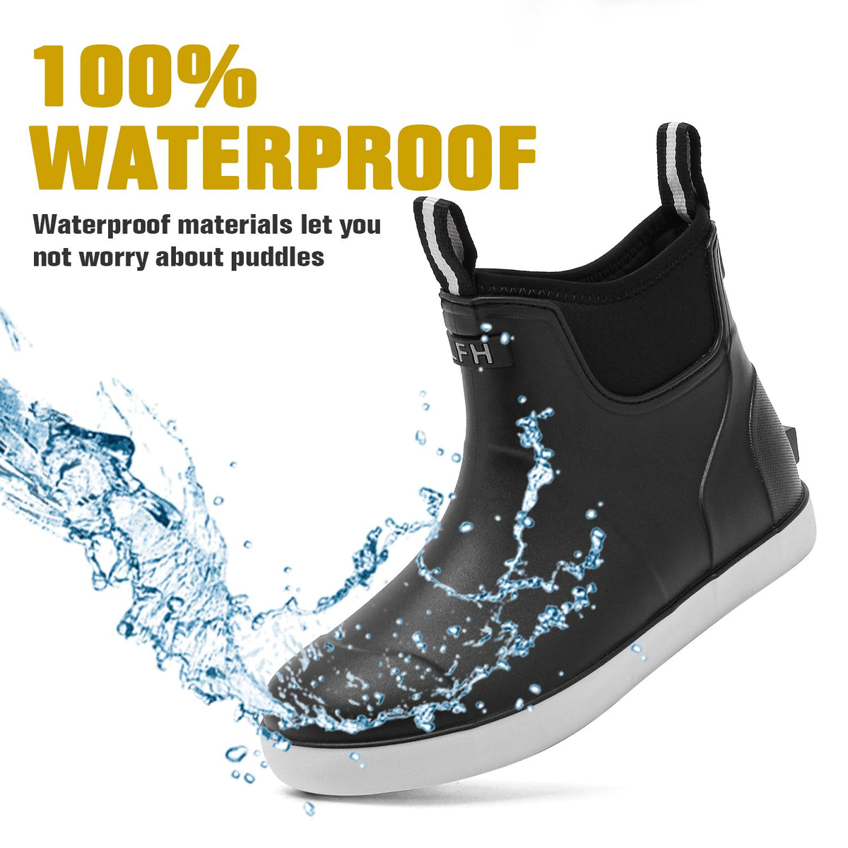 Waterproof Non-Slip Ankle Deck Boots D77633