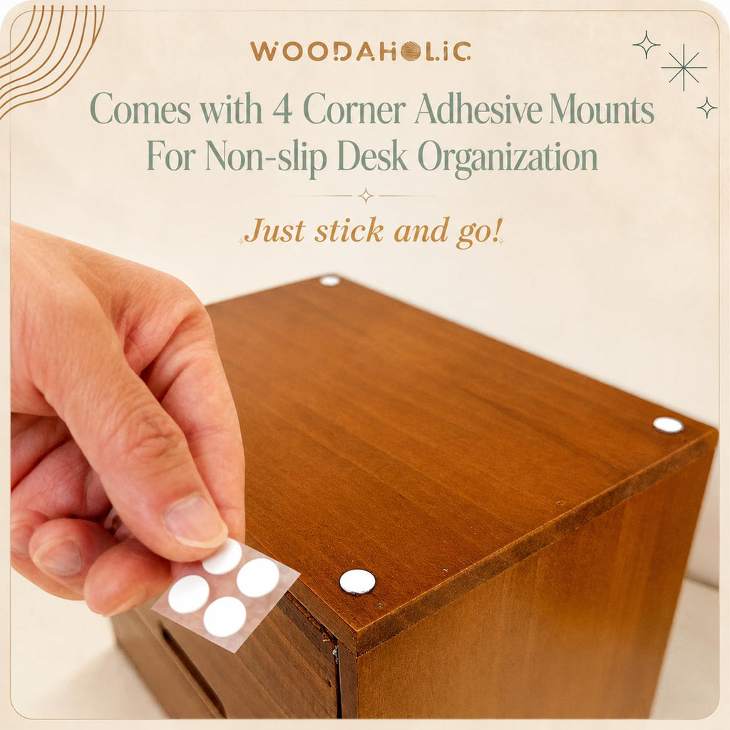 Modular Stackable 4 Drawer Wood Storage Box C30787
