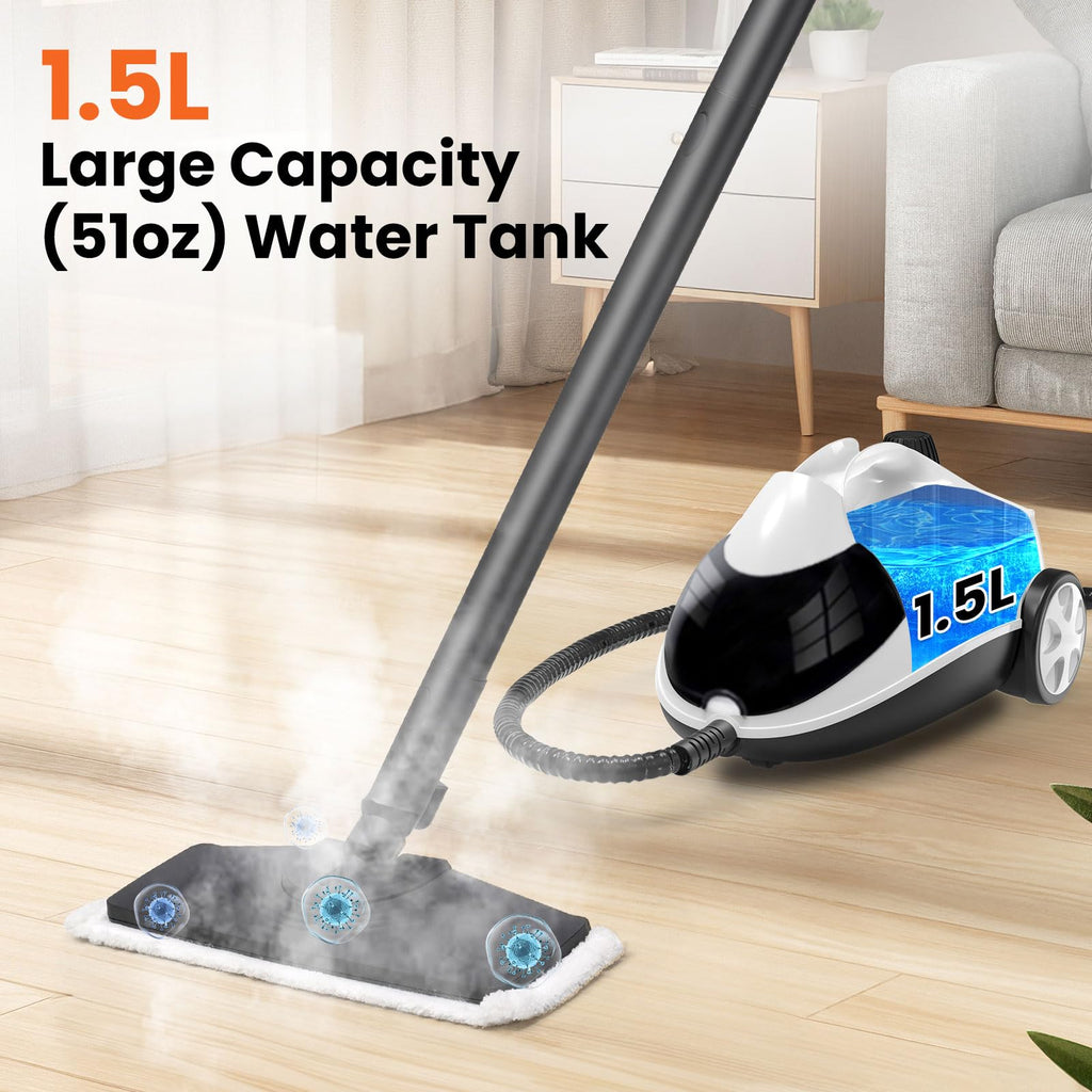 1.5L 6-in-1 Steam Cleaner with 8 Accessories Z9122