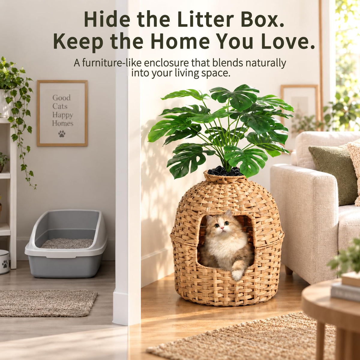 Cat Litter Box Enclosure D365