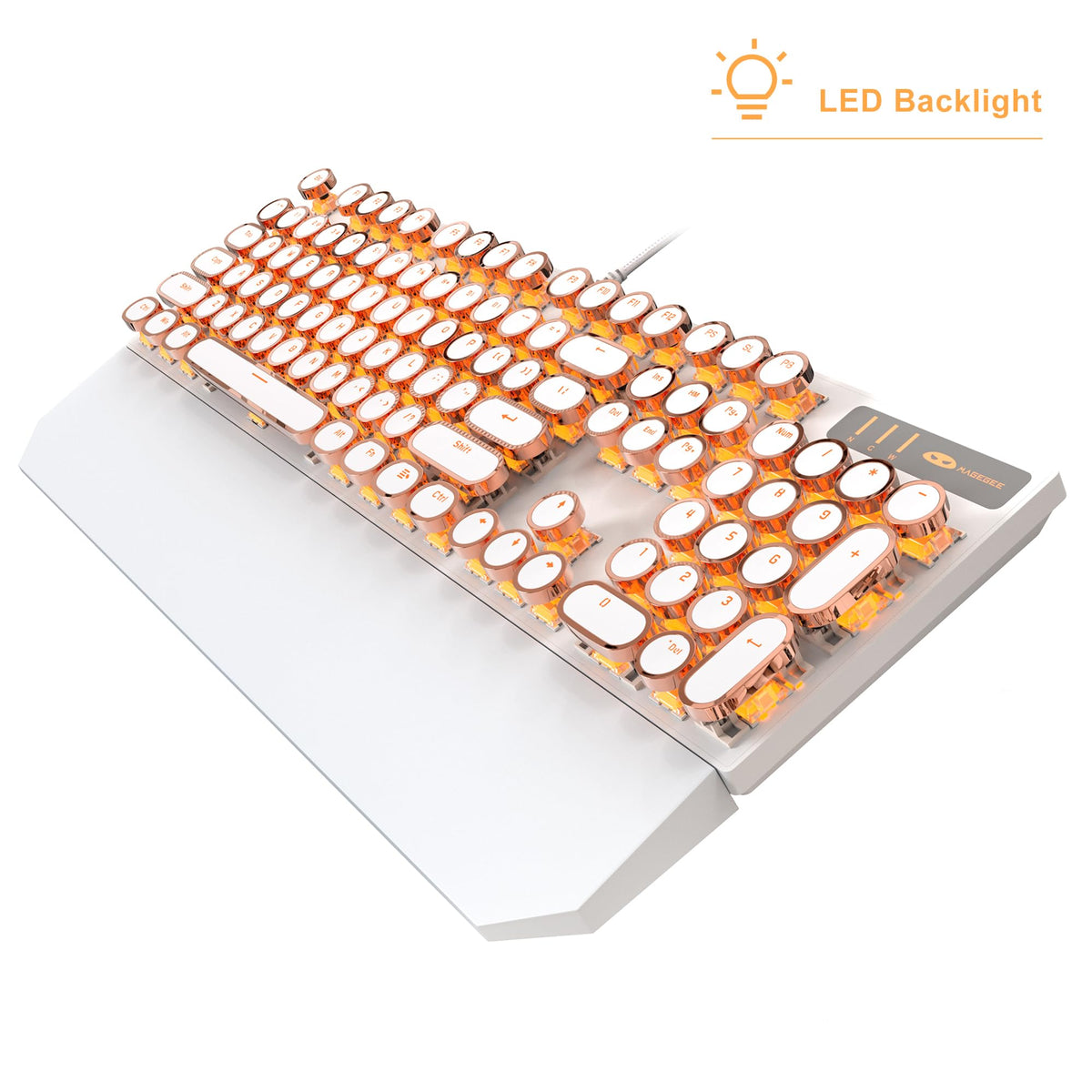 Wired Mechanical Gaming Keyboard with Magnetic Wrist Rest R714857