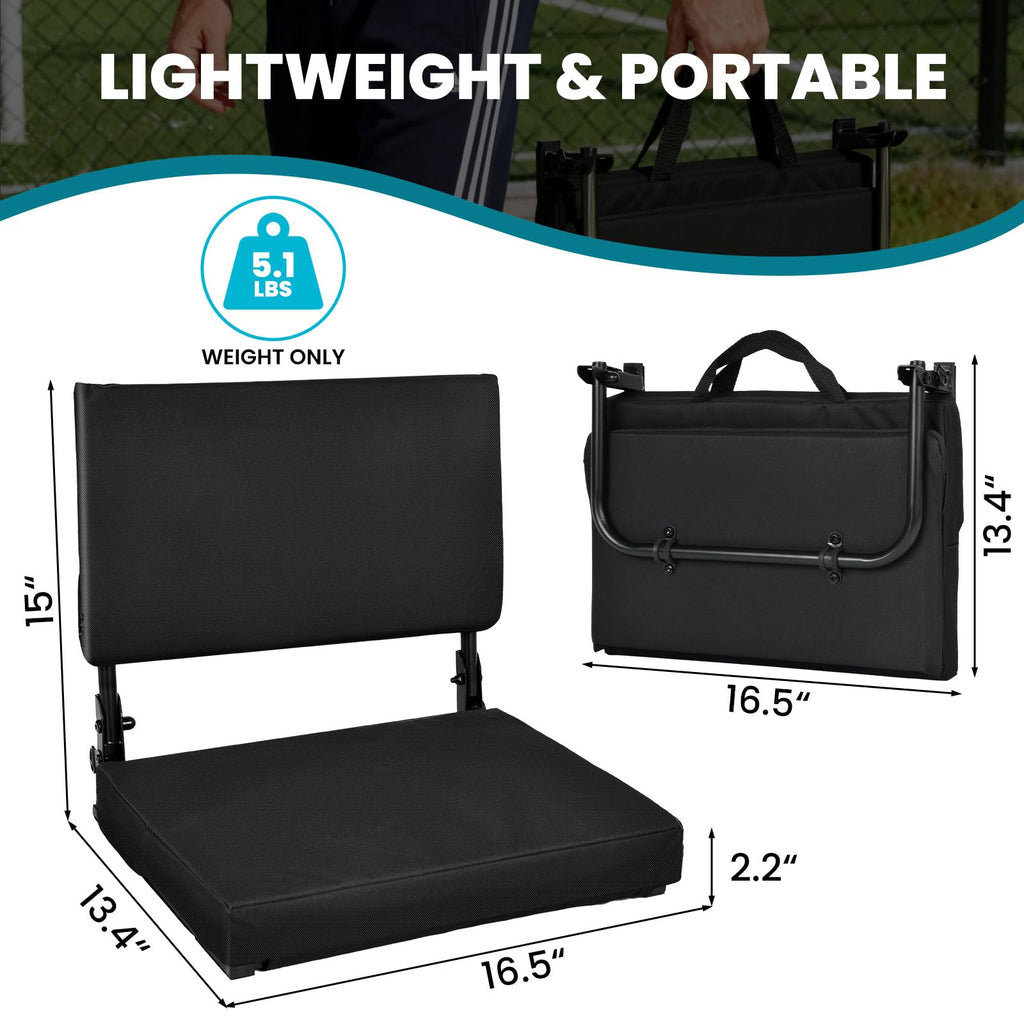 Foldable Padded Stadium Seats with Back Support H2720