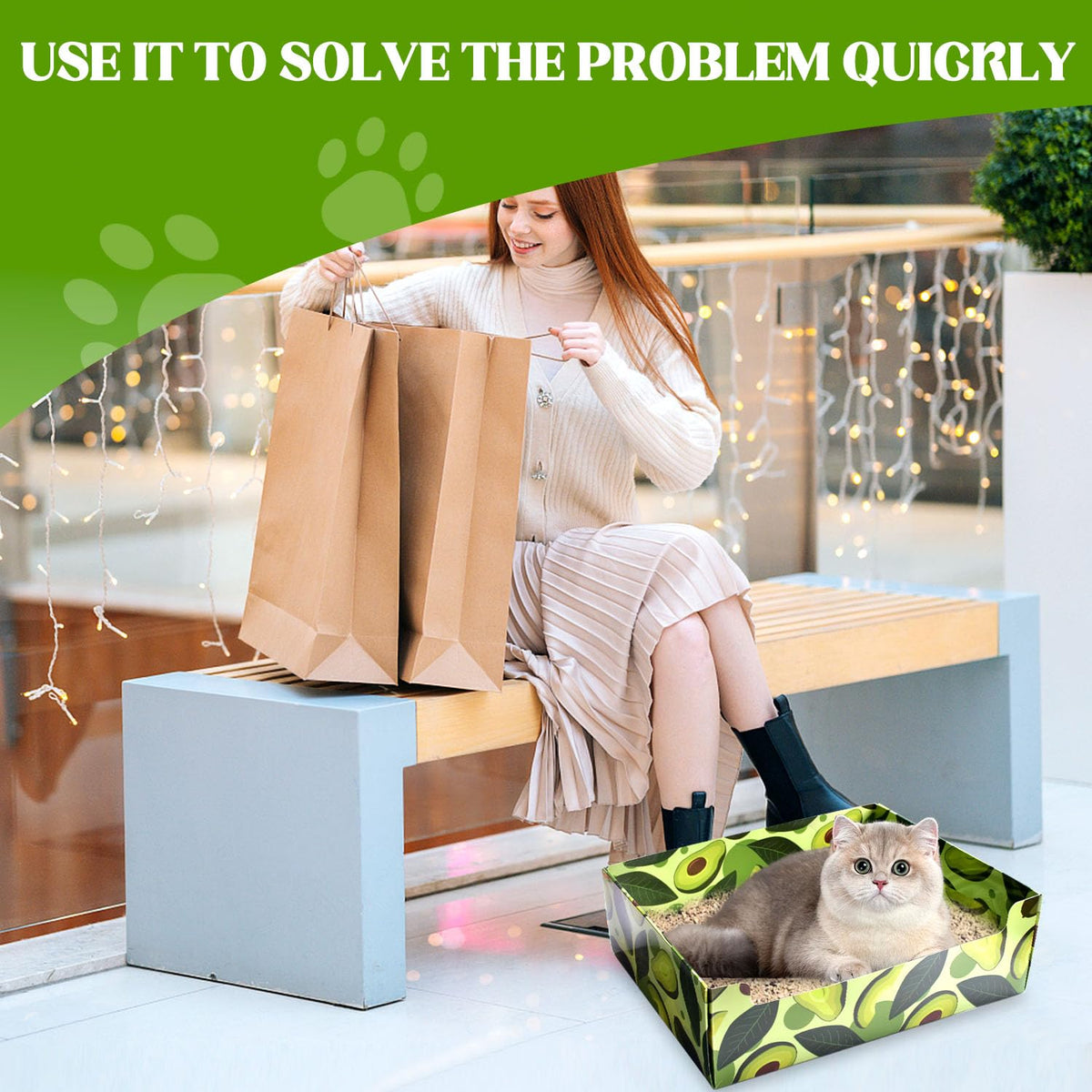 30 PCS Foldable Waterproof Cat Litter Boxes H654369
