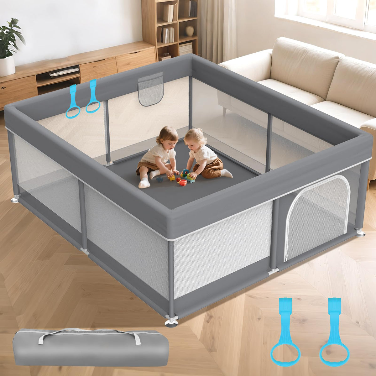 79x71 Inch Extra Large Baby Playpen Z29318