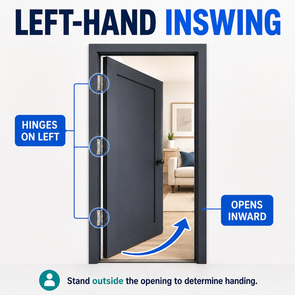 36"x80" Fiberglass Entry Door Frame, 4-9/16 Jamb, Left-Hand Inswing O8666