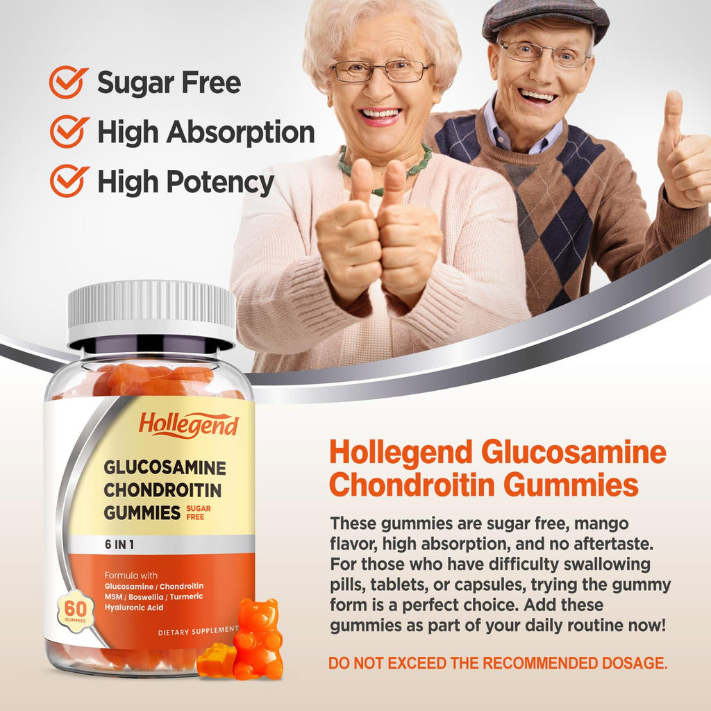 Sugar Free Glucosamine Chondroitin Gummies 60 Count B7838