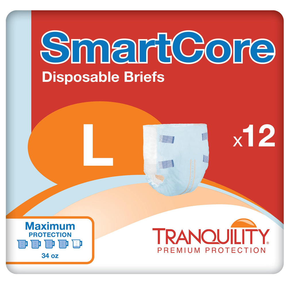 Adult Diapers with Tabs, Large, 12 Ct S35100