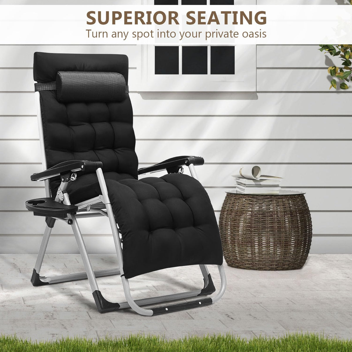 Zero Gravity Lounge Chair Black S326