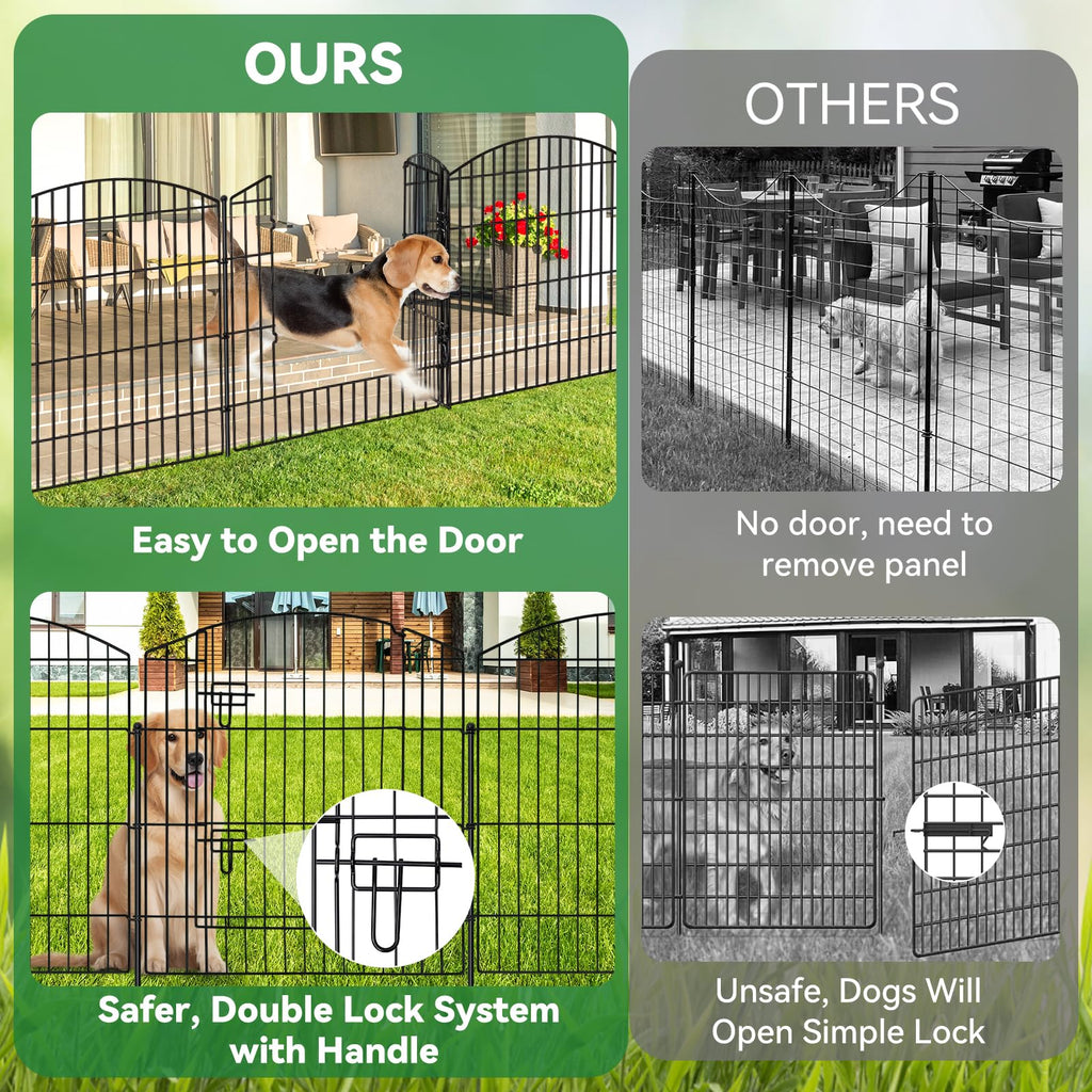 10 Panel No Dig Garden Fence with Gate B227307