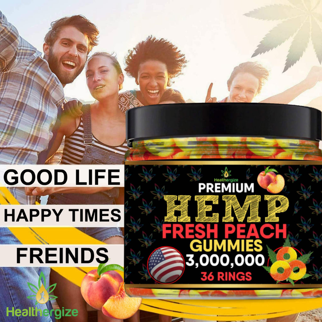 Hemp Gummies Peach Rings C80002