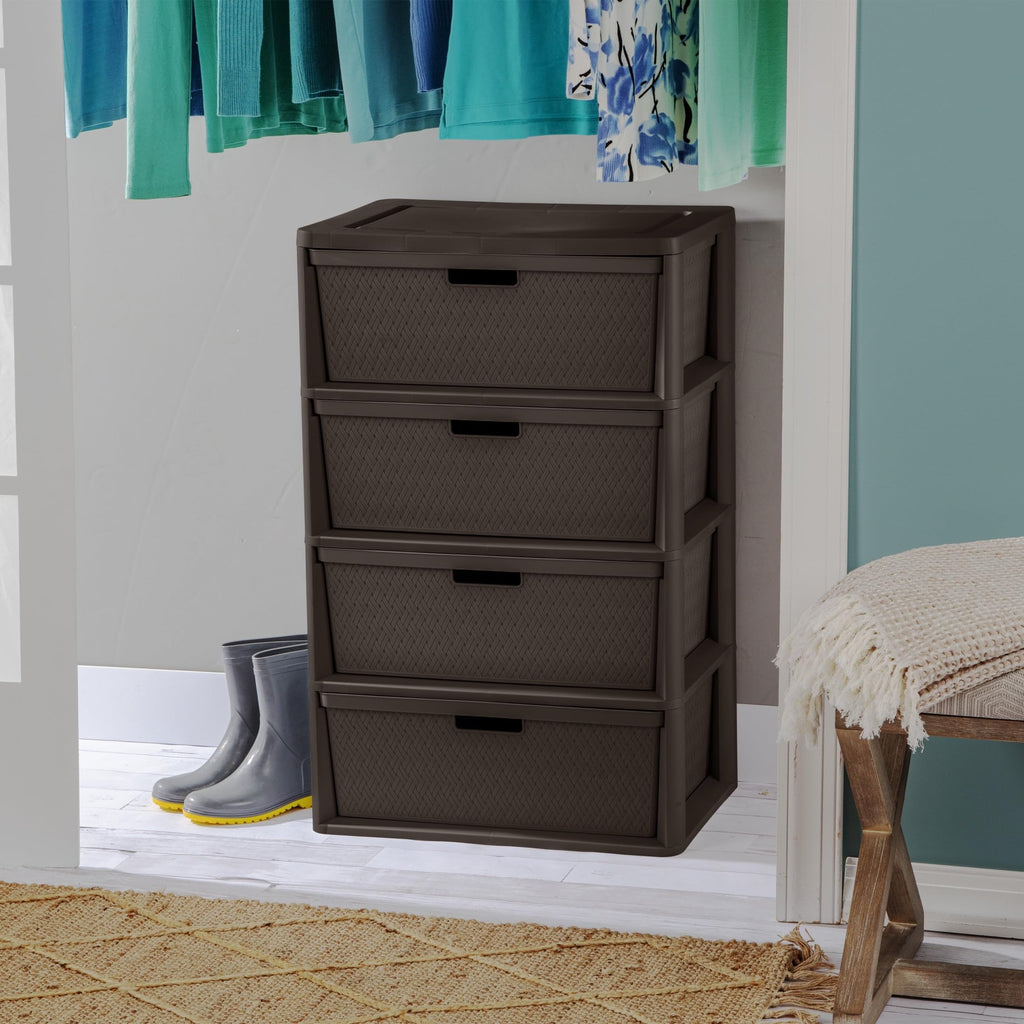 4 Drawer Brown Storage Tower M249