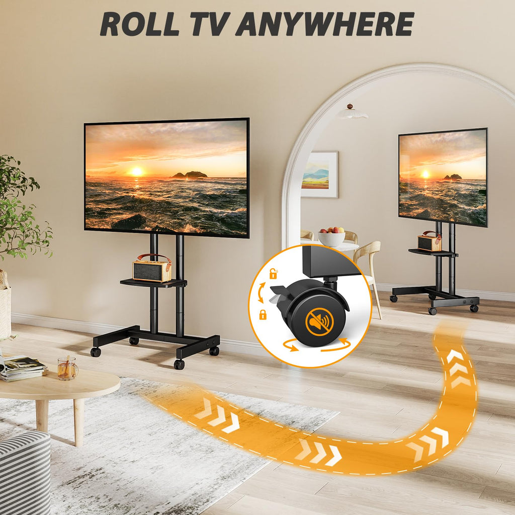 Heavy Duty Rolling TV Stand for 27-80 inch TVs K395