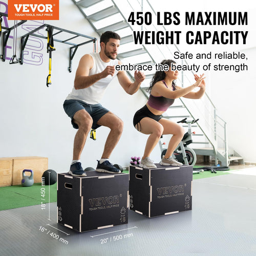 3 in 1 Wood Plyometric Jump Box S936