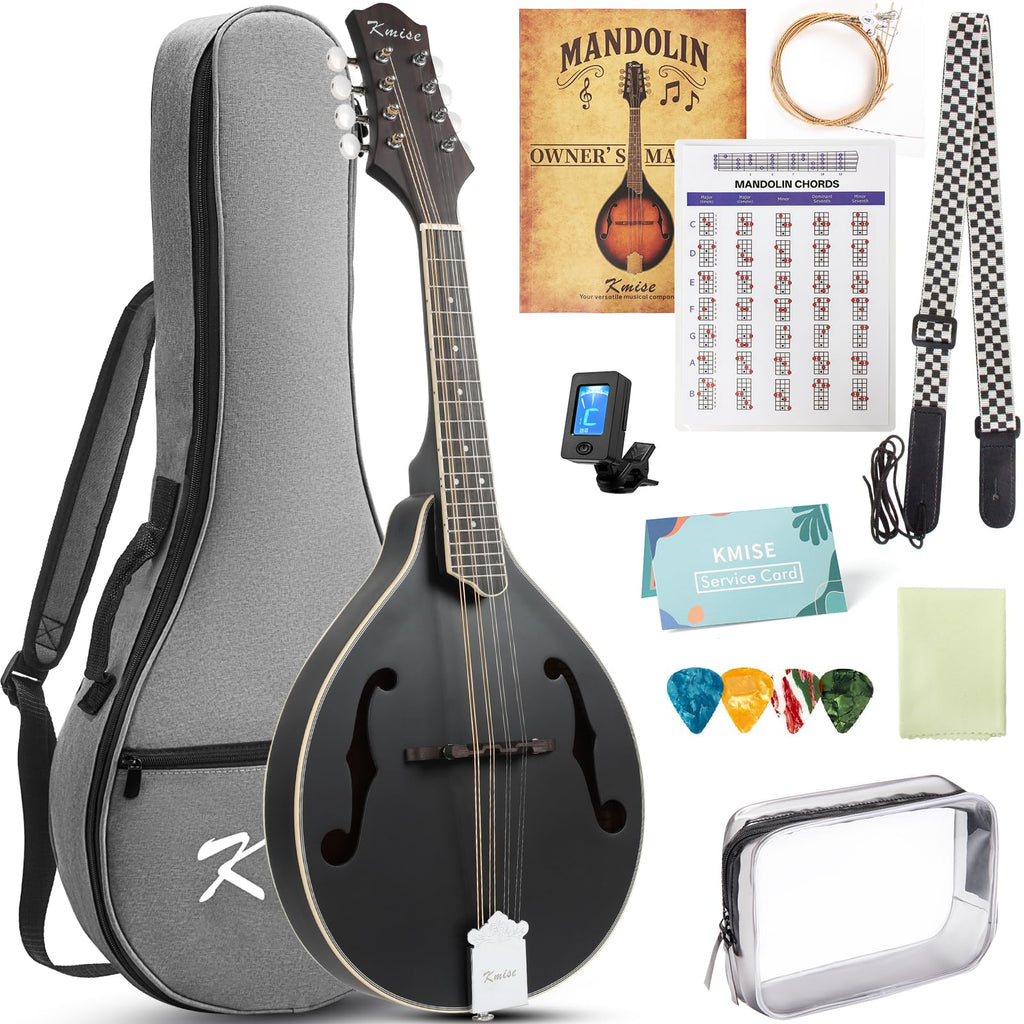 8 String A Style Acoustic Mandolin Kit with Tuner Strap Gig Bag T73124