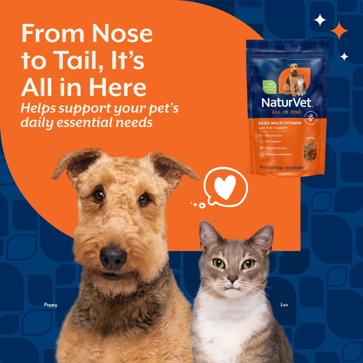 Cat & Dog Daily Multivitamin 13 Oz Powder N377