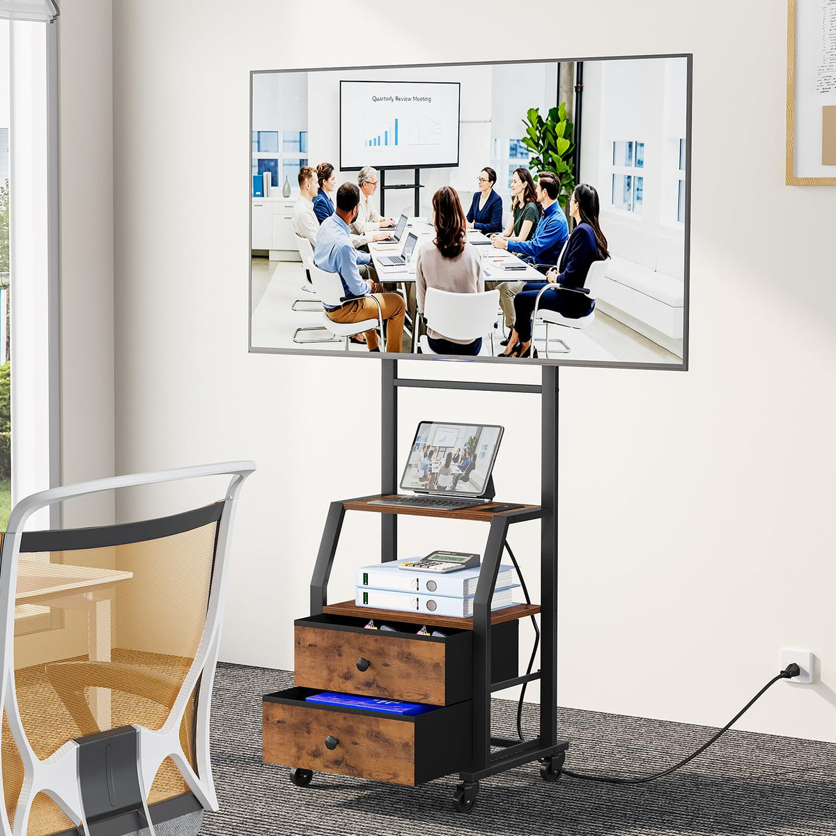 Rolling TV Stand for 32-55 Inch TVs J908741