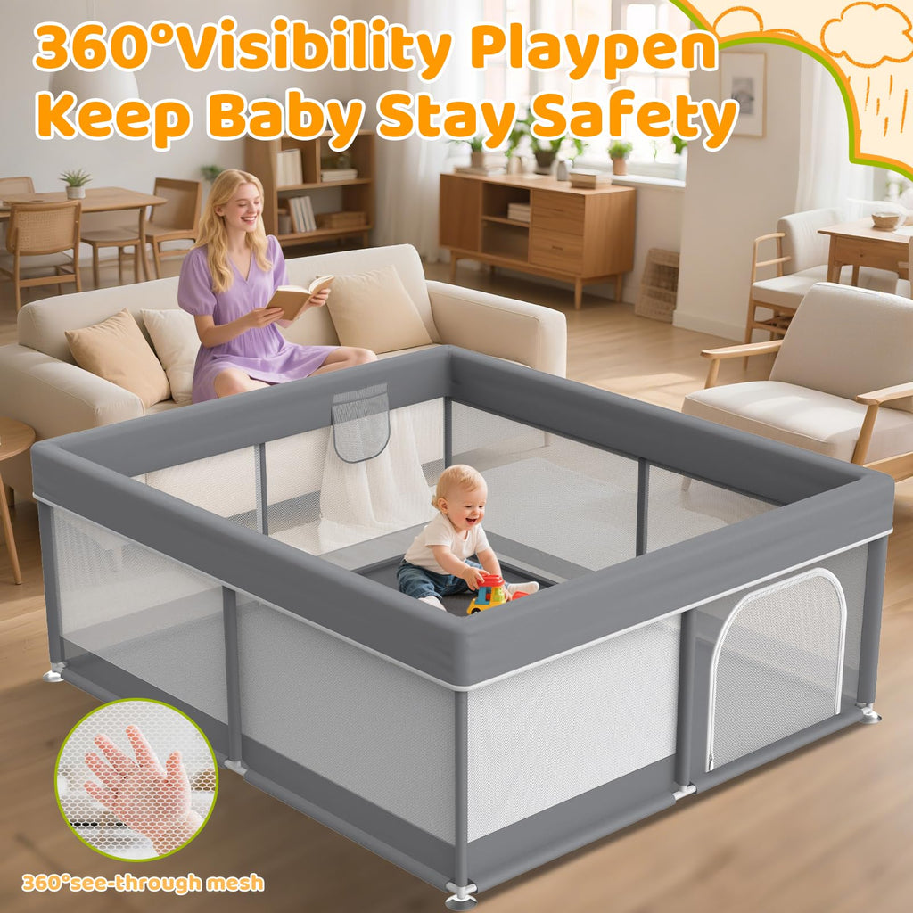 79x71 Inch Extra Large Baby Playpen Z29318