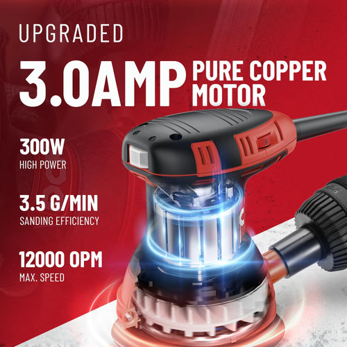 3.0 AMP Corded Random Orbital Sander A34028