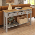 Solid Wood Console Table with 3 Drawers M9715