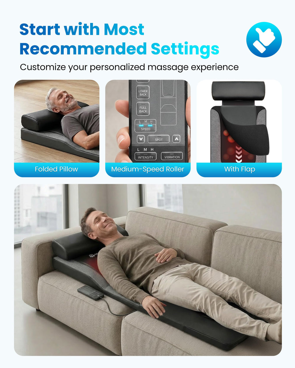 Graphene Heating Full Body Massage Mat with Heat N263913