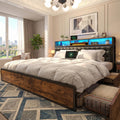 King Bed Frame with 4 Drawers D33302