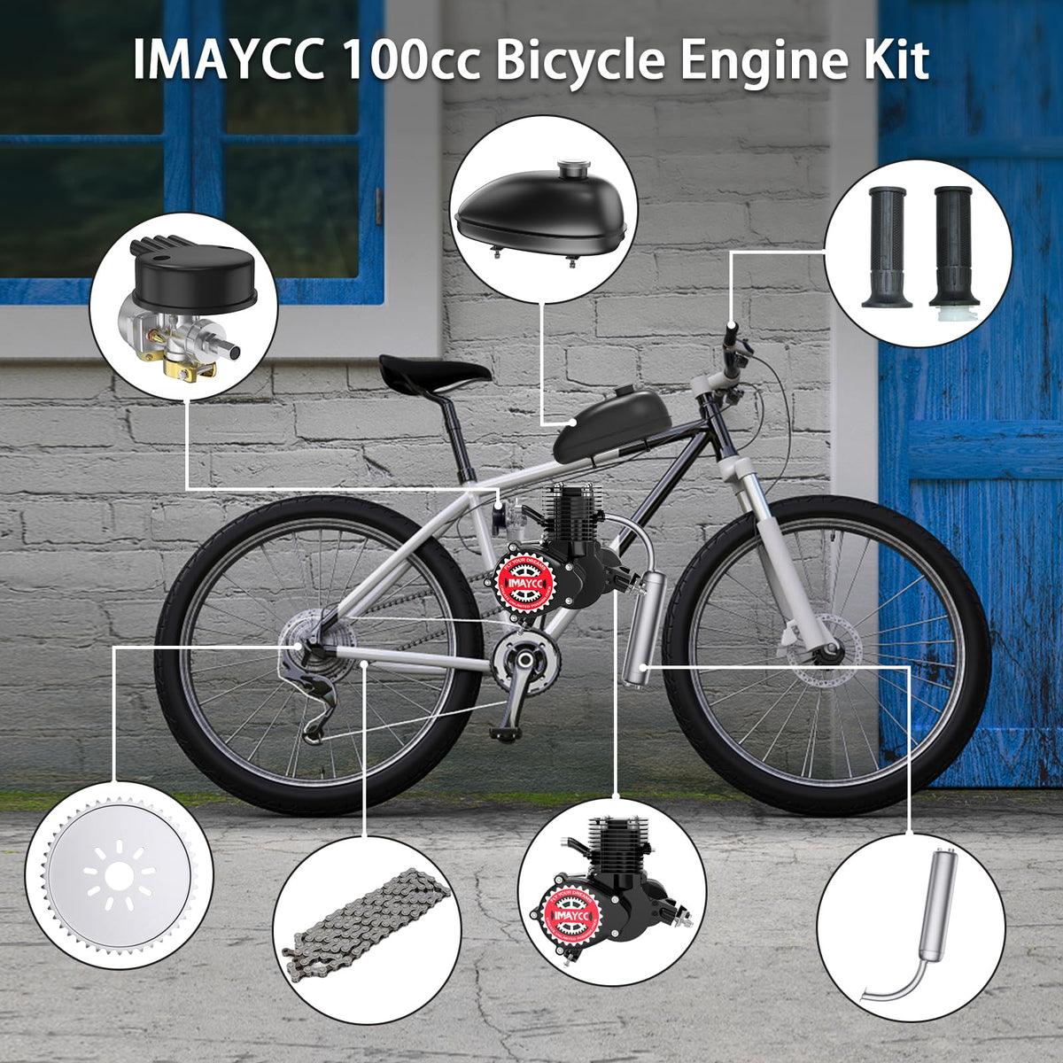 100cc 2 Stroke Gas Bike Motor Kit A9141