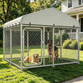 7.5x7.5ft Metal Dog Kennel with Roof P261491