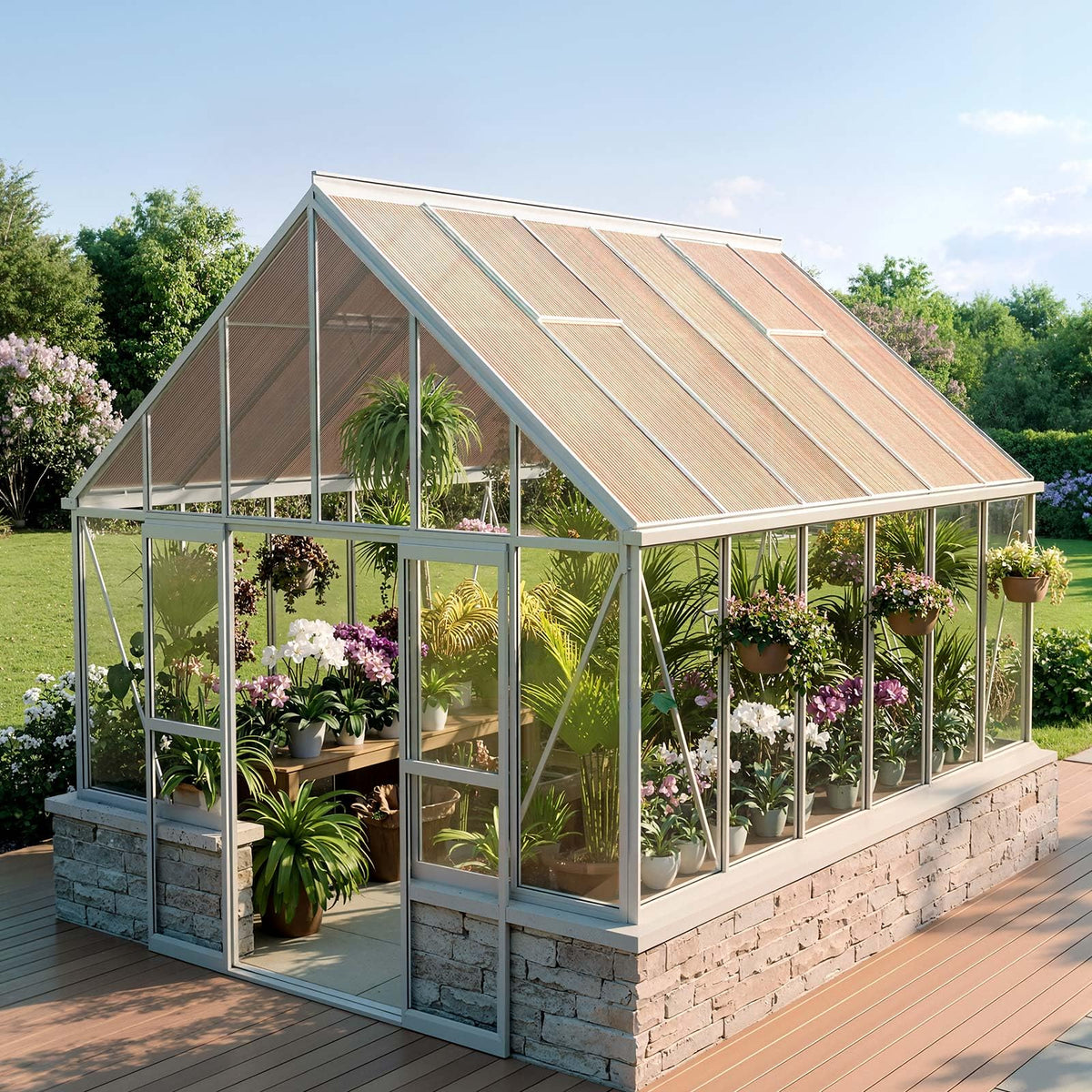 12Pcs Polycarbonate Roofing Panels Double Layer C80426