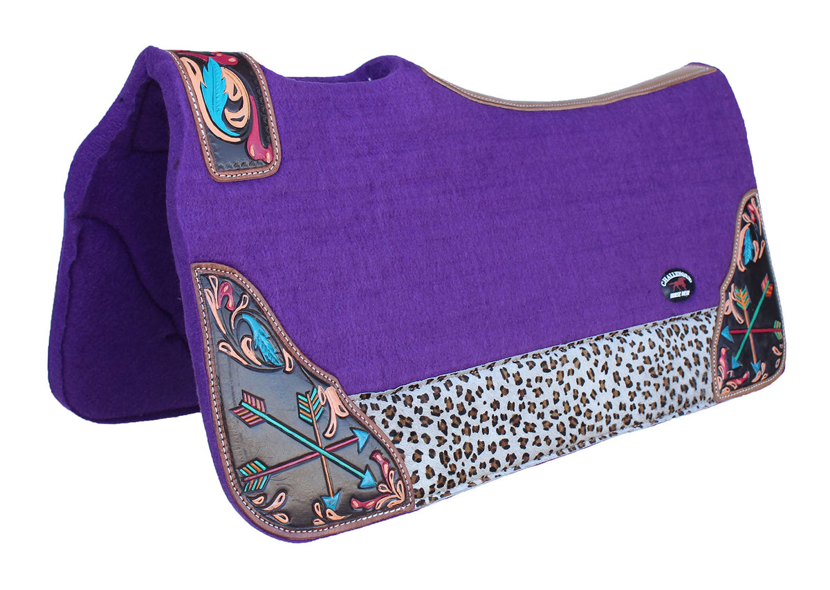 Black Western Wool Felt Saddle Pad K99779