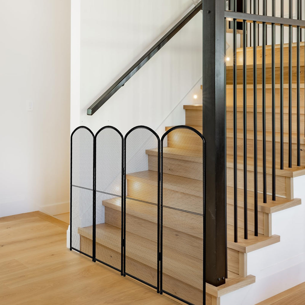 Foldable Wrought Iron Fireplace Screen D7730