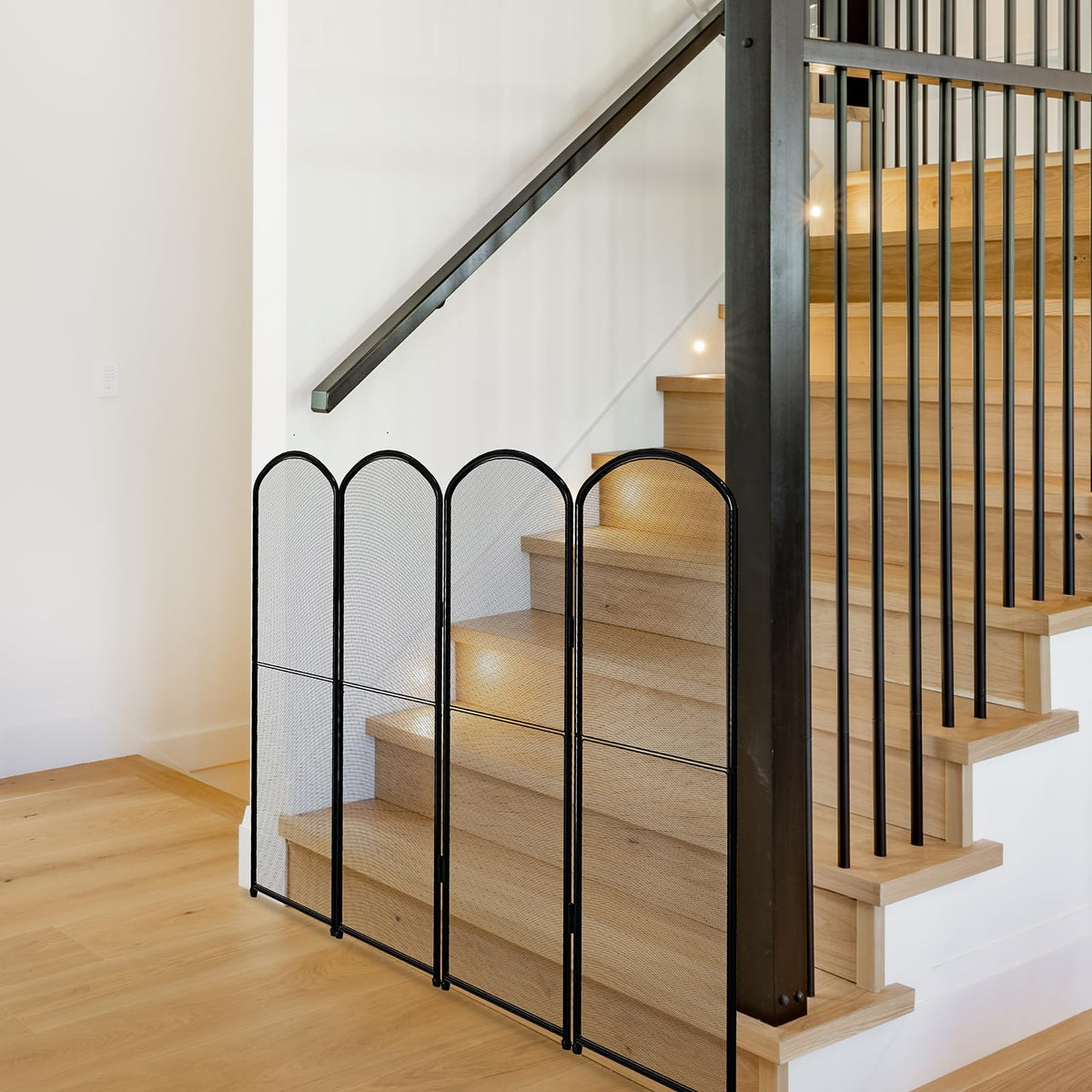 Foldable Wrought Iron Fireplace Screen D7730