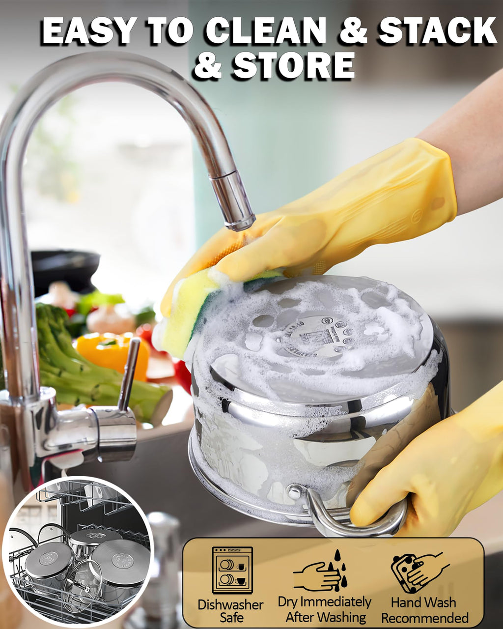 8 Quart Stainless Steel Stock Pot with Lid T10759