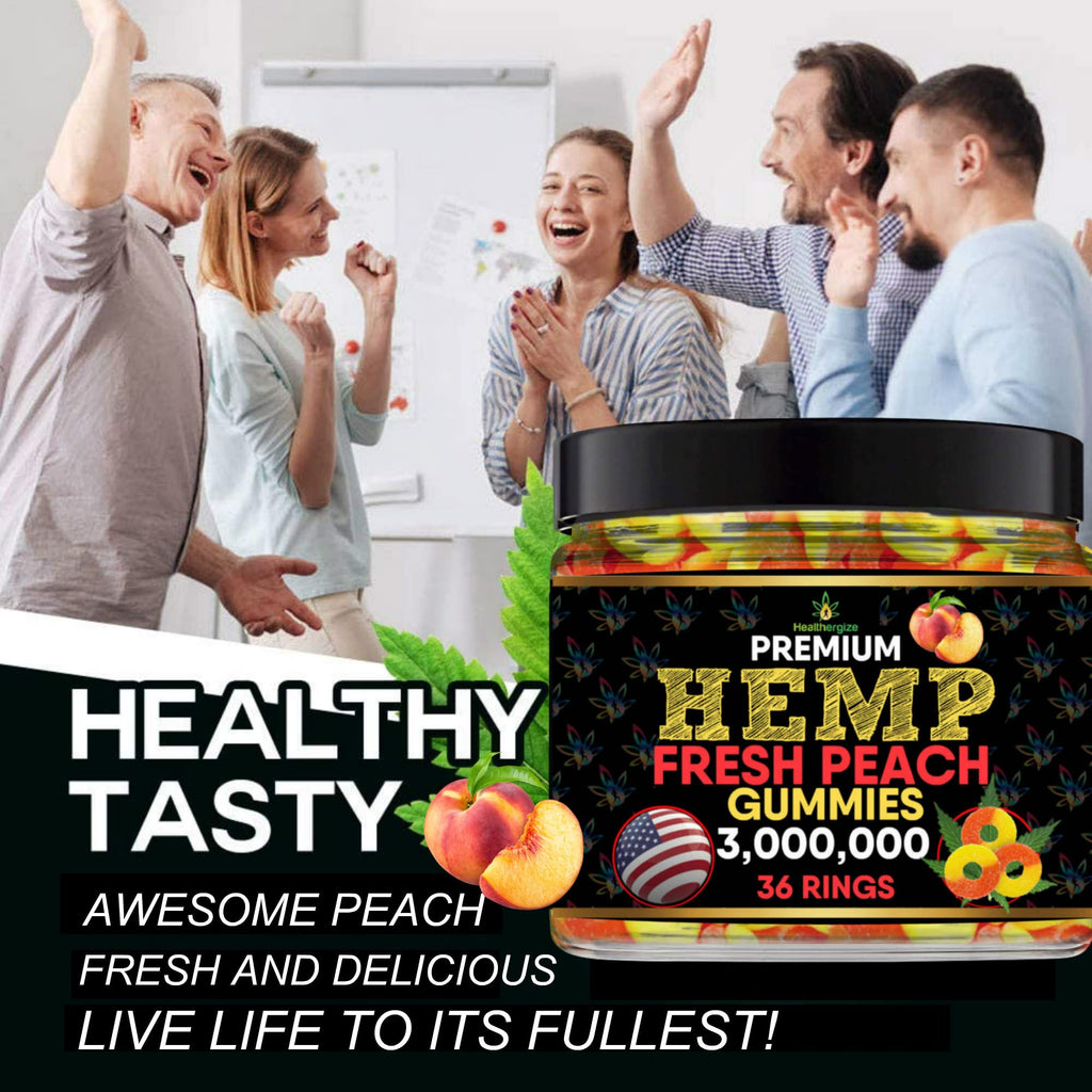 Hemp Gummies Peach Rings C80002