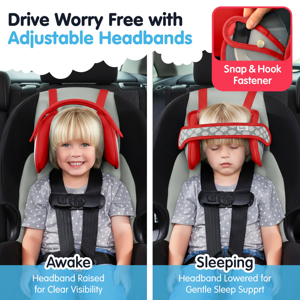Car Seat Head Support for Toddler Red T120178