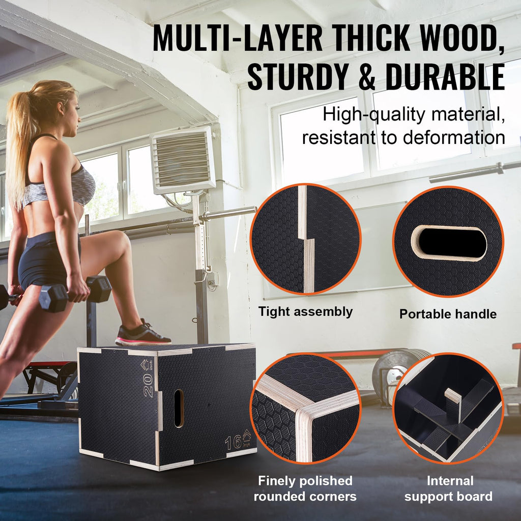 3 in 1 Wood Plyometric Jump Box S936