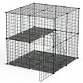 Black 2-Tier Cat Cage V235760