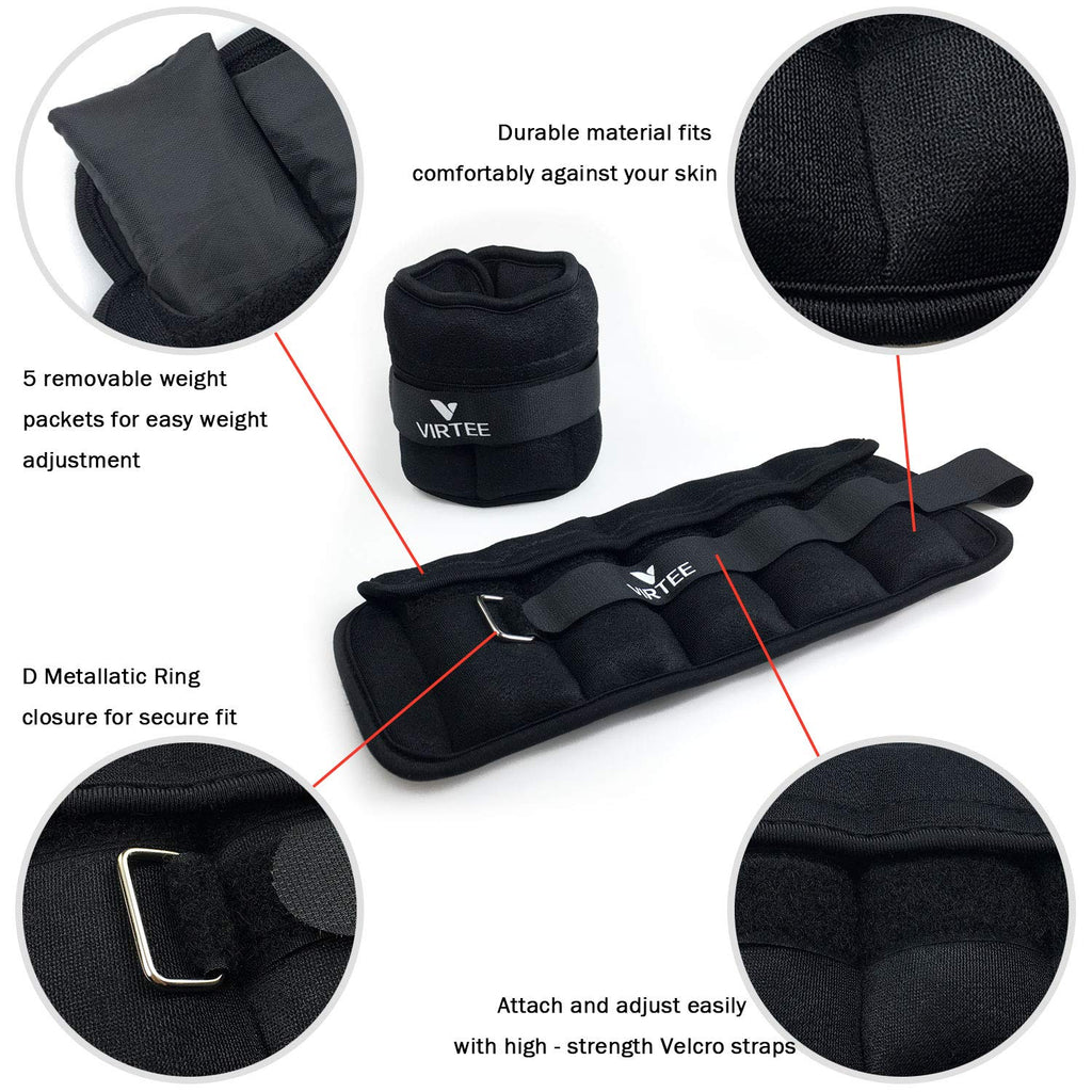 Adjustable Ankle Weights 1-3 Lbs Pair R17893