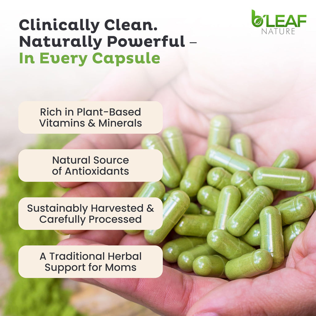 Moringa Leaf Vegan Capsules 1000mg 180 Count E42474