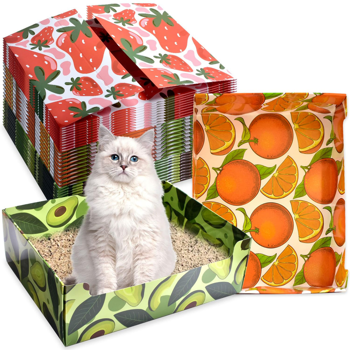 30 PCS Foldable Waterproof Cat Litter Boxes H654369