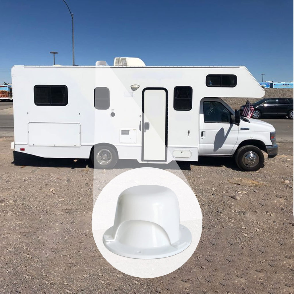 White RV Roof Vent Cover D831093