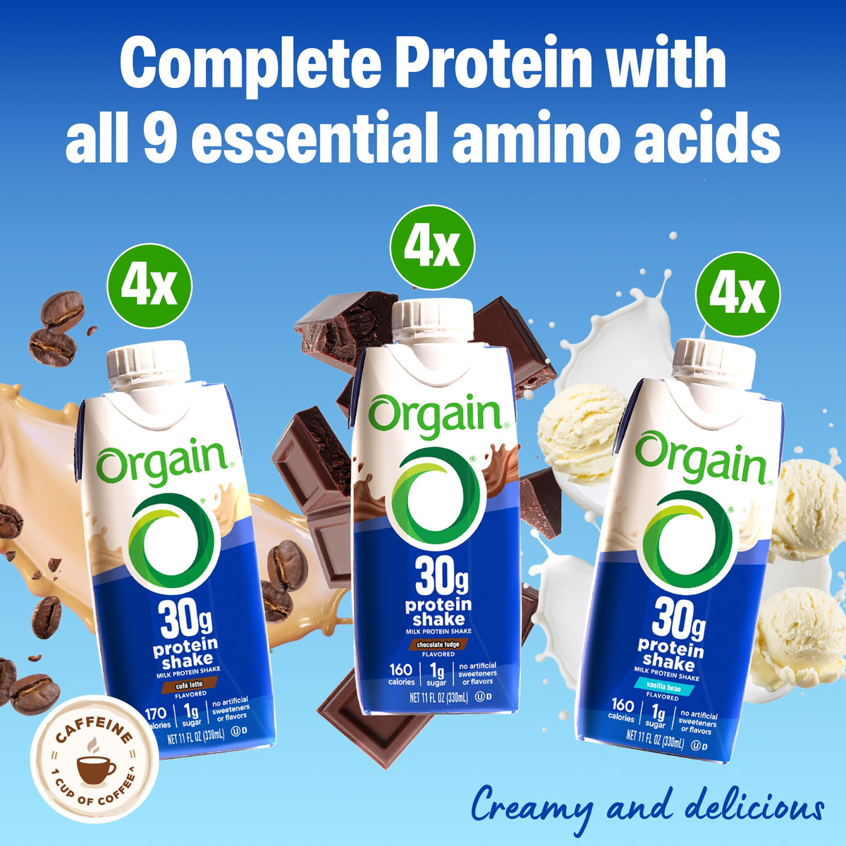 30g High Protein Dairy Shake, 5g BCAAs, 11 oz, 12pk Y7692