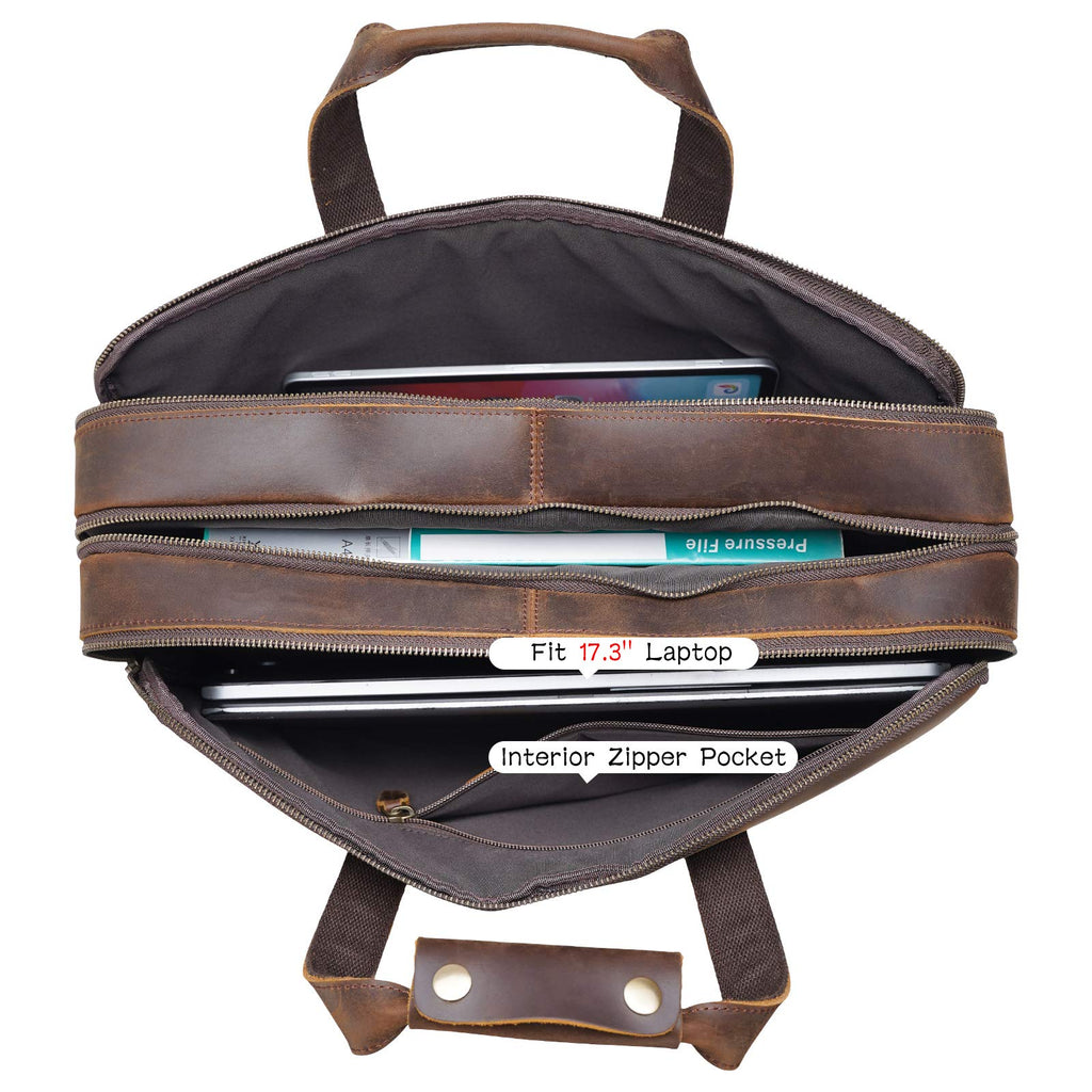 X-Large Full Grain Leather Briefcase L36003