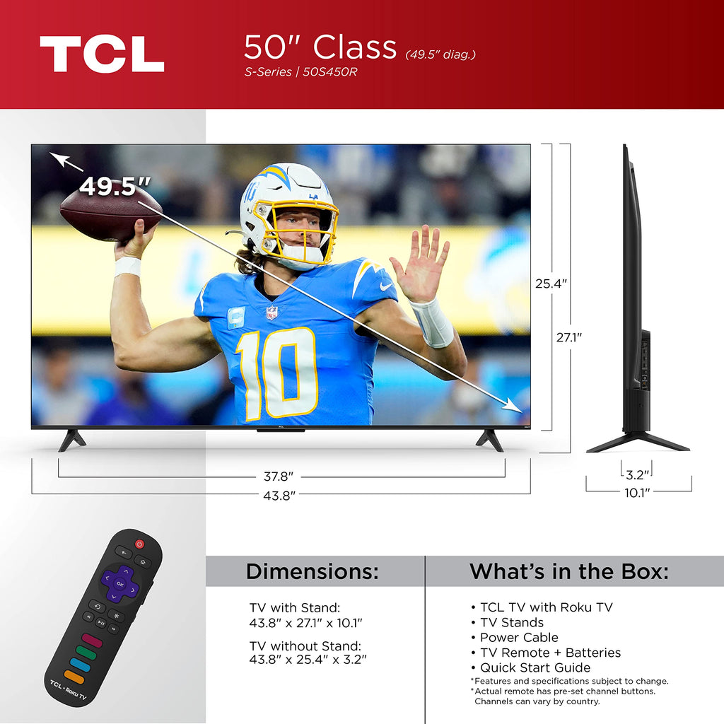 50-Inch 4K LED Smart TV with Roku TV U57437