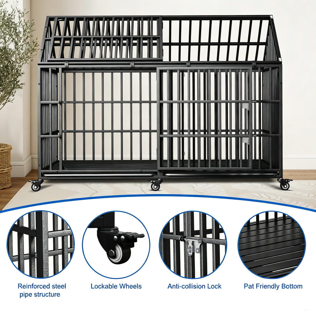 64 inches Heavy Duty Metal Dog Crate S403