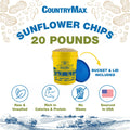 20LB Sunflower Chips Bird Seed Bucket O804372