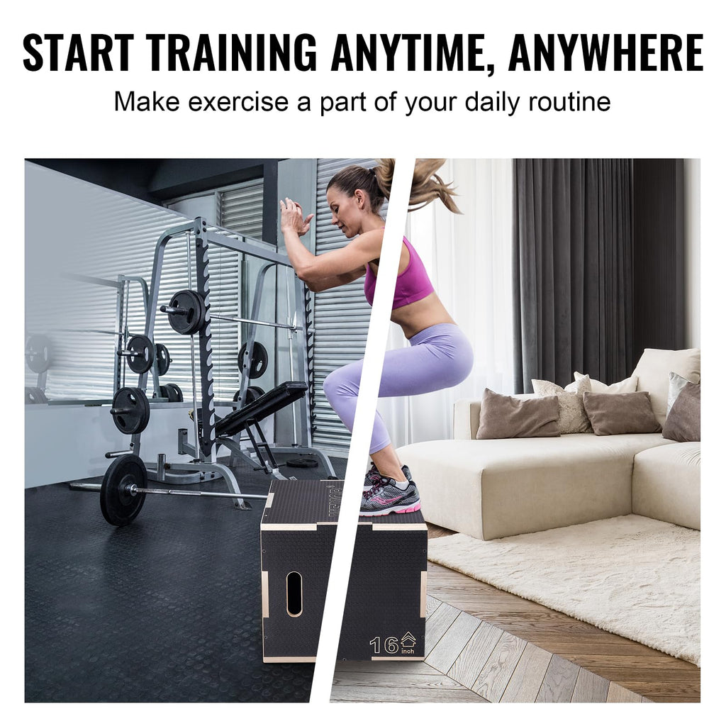 3 in 1 Wood Plyometric Jump Box S936
